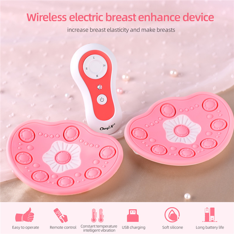 Electric Breast Massager Pad Chest Enhance Lifting Firming Vibration Therapy Massager Pad Device Breast Enlargement Vibrators for Women