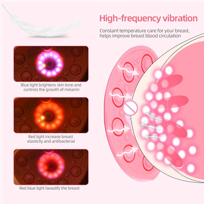 Electric Breast Massager Pad Chest Enhance Lifting Firming Vibration Therapy Massager Pad Device Breast Enlargement Vibrators for Women view 4
