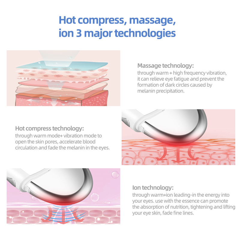 Eye Massager Electric Vibration Ion Warm Massage Remove Wrinkles Dark Circles Eye Bags Anti Aging Beauty Device Skin Care view 5