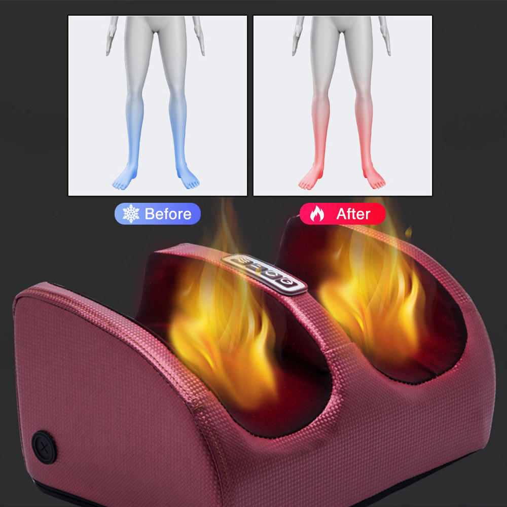 Electric Heating Foot Massager Shiatsu Foot Massager Relaxation Kneading Roller Vibrator for Relief Leg Fatigue view 8
