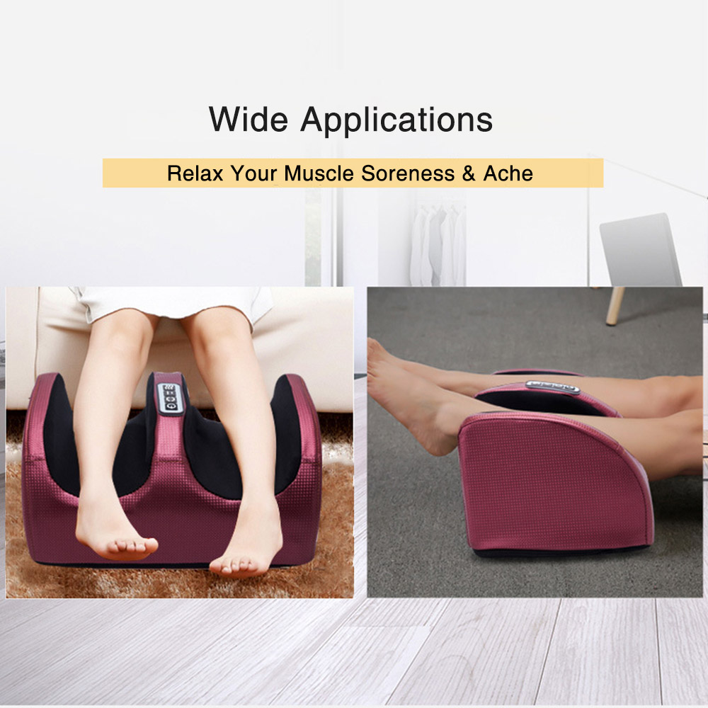 Electric Heating Foot Massager Shiatsu Foot Massager Relaxation Kneading Roller Vibrator for Relief Leg Fatigue view 3
