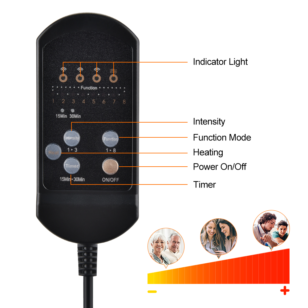 Electric Vibrating Car Massage Massage Chair Mat Portable Massager Cushion Home Infrared Heating Back Vibrator Massage Pads - image 4
