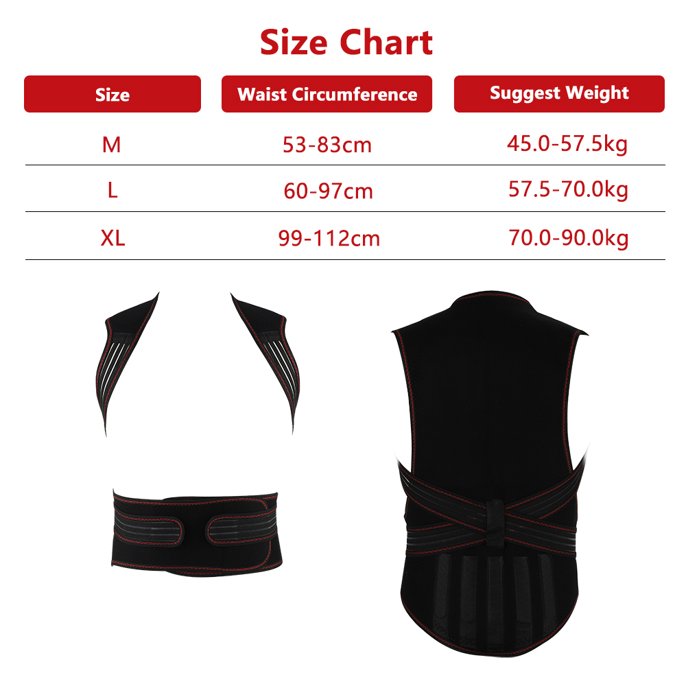 Self Heating Back Support Waist Brace Magnets Heating Therapy Support Belt Back Posture Corrector Spine Back Lumbar Belt