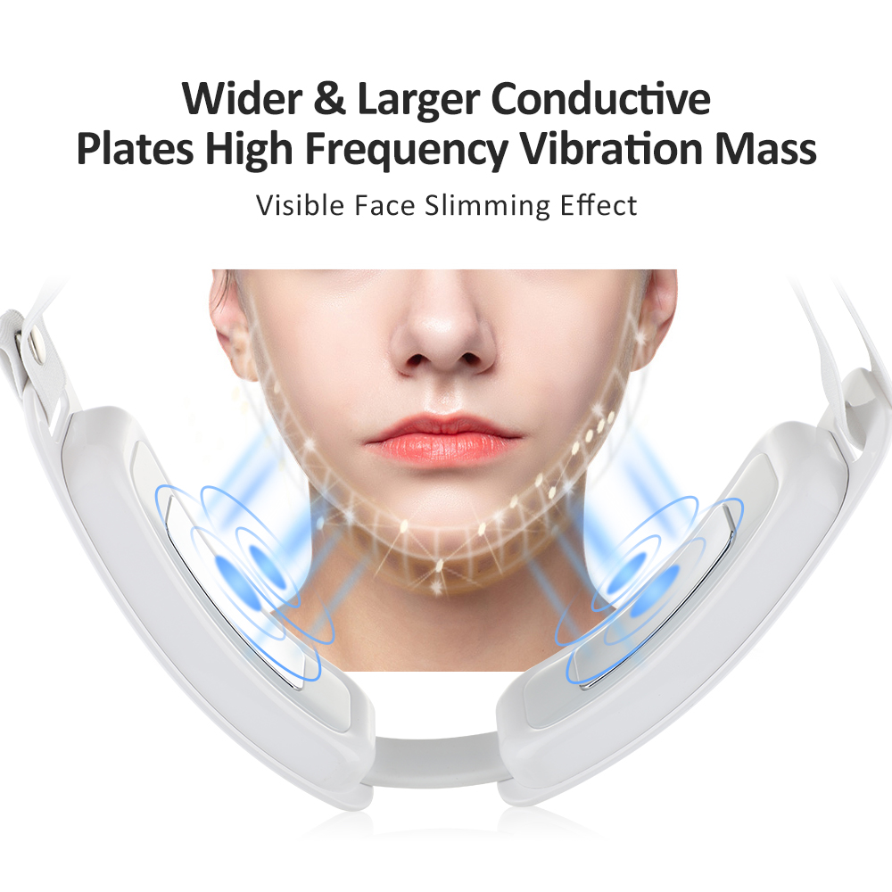 V Face Massager Chin V-Line Up Face Lifting Belt LED Photon Therapy Face Slimming Vibration Massager