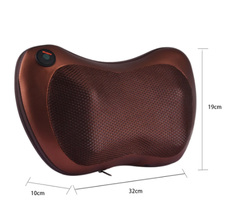 Electric Shiatsu Kneading Neck Massager Shoulder Back Body Massage Pillow Home Car Dual-Use Body Relaxation Pain Relief Massager