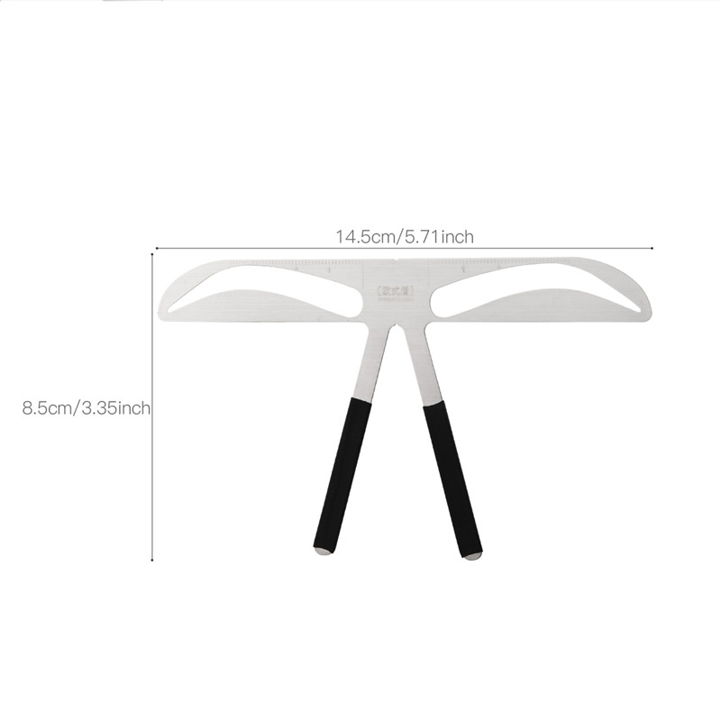 Reusable 3D Eyebrow Shaper Stencil DIY Stainless Steel Eye brow Ruler Permanent Makeup Beauty Tool view 6