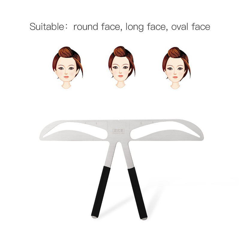 Reusable 3D Eyebrow Shaper Stencil DIY Stainless Steel Eye brow Ruler Permanent Makeup Beauty Tool view 5