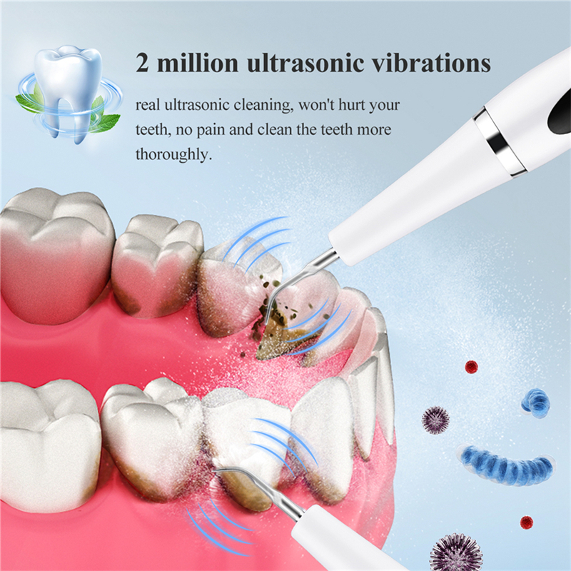 Electric Sonic Dental Scaler Teeth Whitening Tartar Teeth Cleaning Tool Portable Calculus Remover
