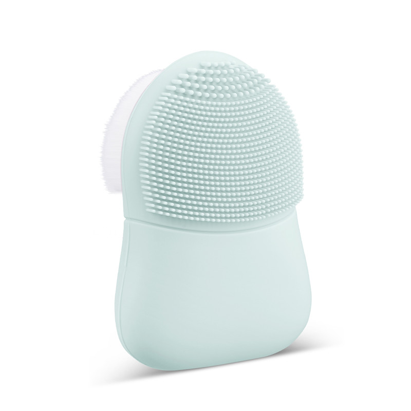 Double-sided Silicone Face Cleansing Brush Fiber Soft Bristles Facial Washing Tool Blackhead Removal Pore Cleaner Exfoliator Beauty Care Massager Manual Deep Cleansing Pore Brush