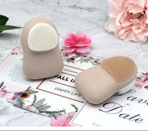 Double-sided Silicone Face Cleansing Brush Fiber Soft Bristles Facial Washing Tool Blackhead Removal Pore Cleaner Exfoliator Beauty Care Massager Manual Deep Cleansing Pore Brush