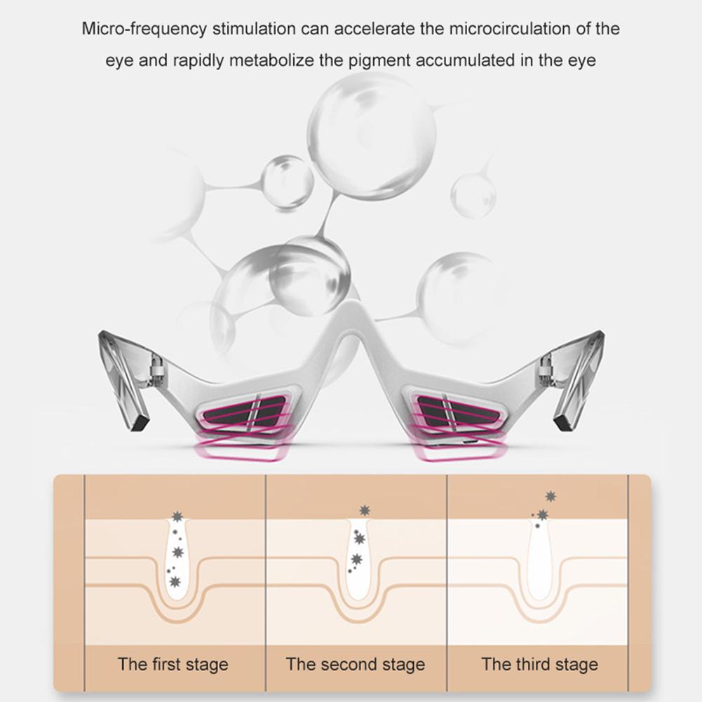 Vibration Eye Massager Rechargeable Eye Therapy Massager With 3 Intensity Settings Micro-current Massage For Relieve Dark Circles Wrinkle Fatigue view 7