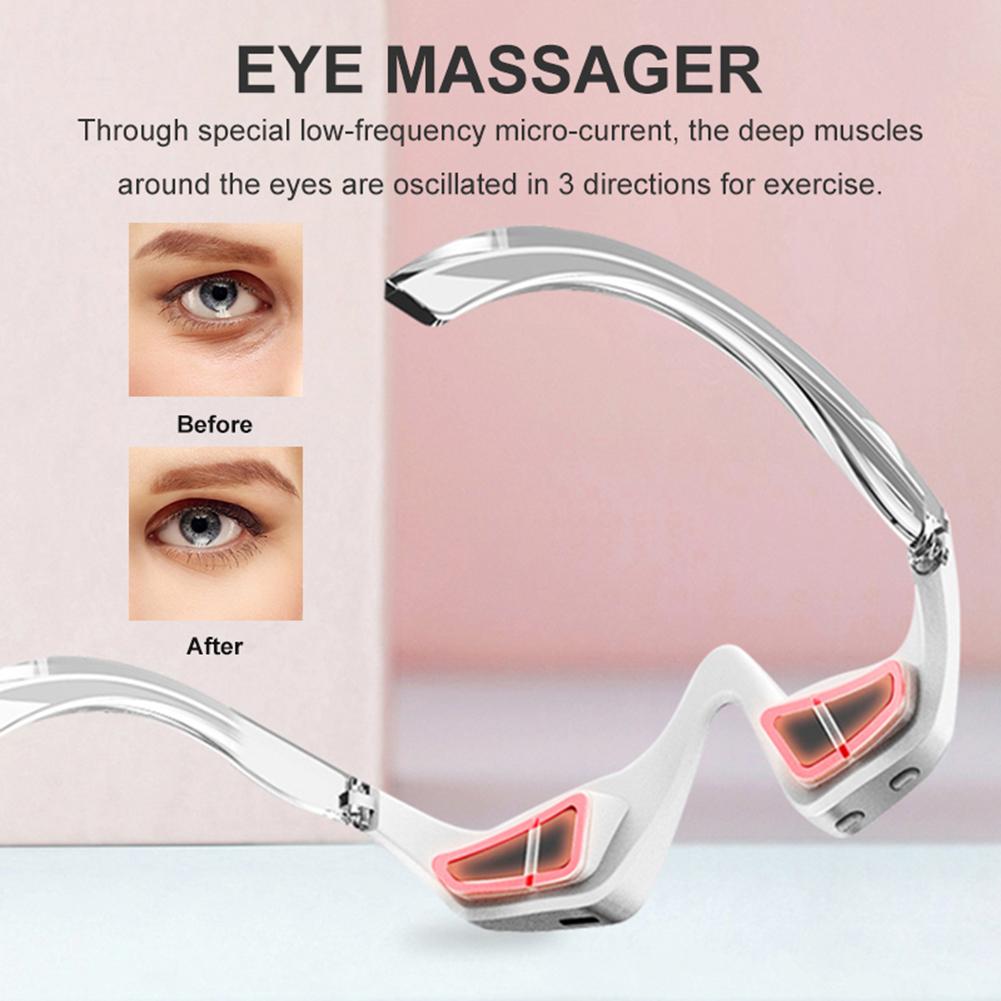 Vibration Eye Massager Rechargeable Eye Therapy Massager With 3 Intensity Settings Micro-current Massage For Relieve Dark Circles Wrinkle Fatigue view 3