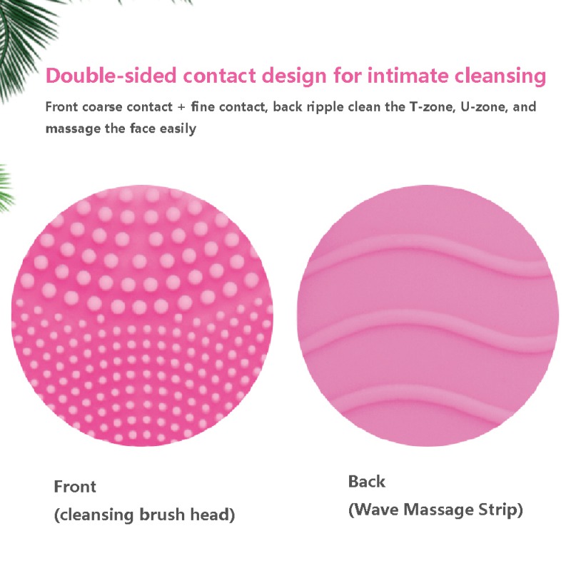 3 in 1 USB Rechargeable Silicone Cleansing Device Tightening Lifting Anti Wrinkles Face Washing Sonic Pore Cleaner Mini Ultrasonic Silicone Vibrating Cleaning Brush