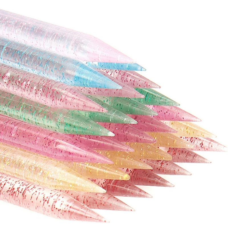 100Pcs/pack Reusable Crystal Stick Double End Nail Art Cuticle Pusher Cuticle Remover Tool Pedicure Care Nails Manicure Tools