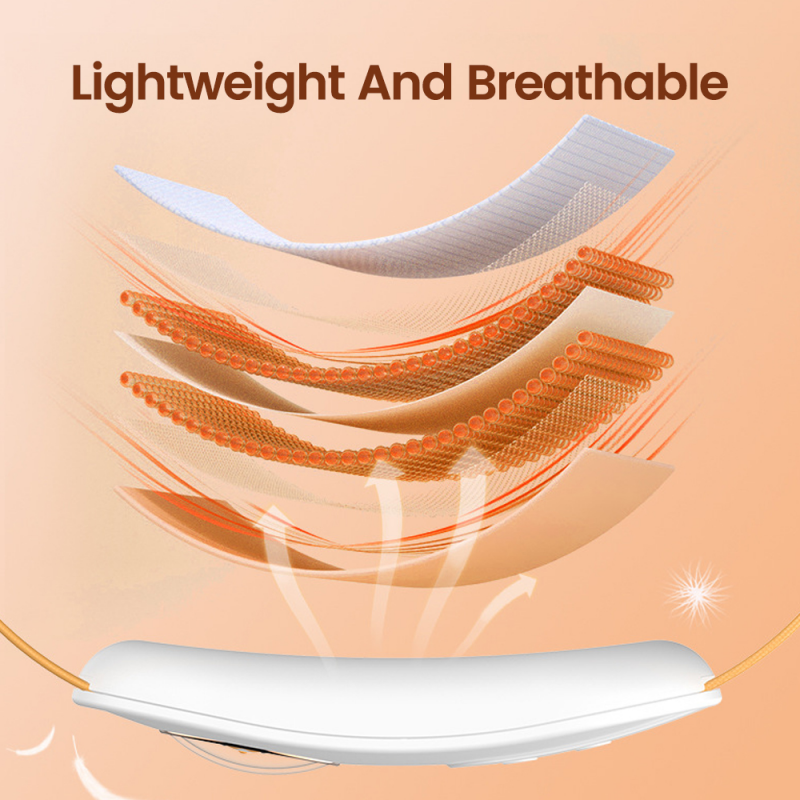 Cute Warm Abdominal Electric Massager Relieve Menstrual Pain Heating Uterus Acupuncture Points Vibrating Massage Waist Body Slimming Belt