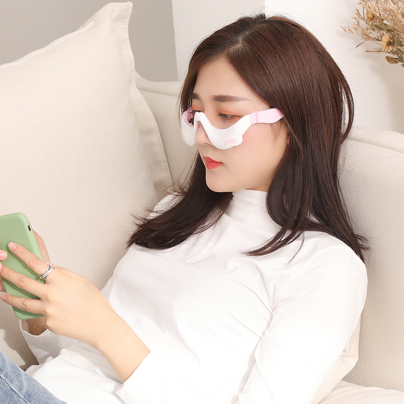 New Arrivals 3D EMS Micro-current Pulse Eye Relax Massager  3 Modes 3 Gears Heating Therapy Acupressure Fatigue Relief Wrinkle Reduction Blood Circulation