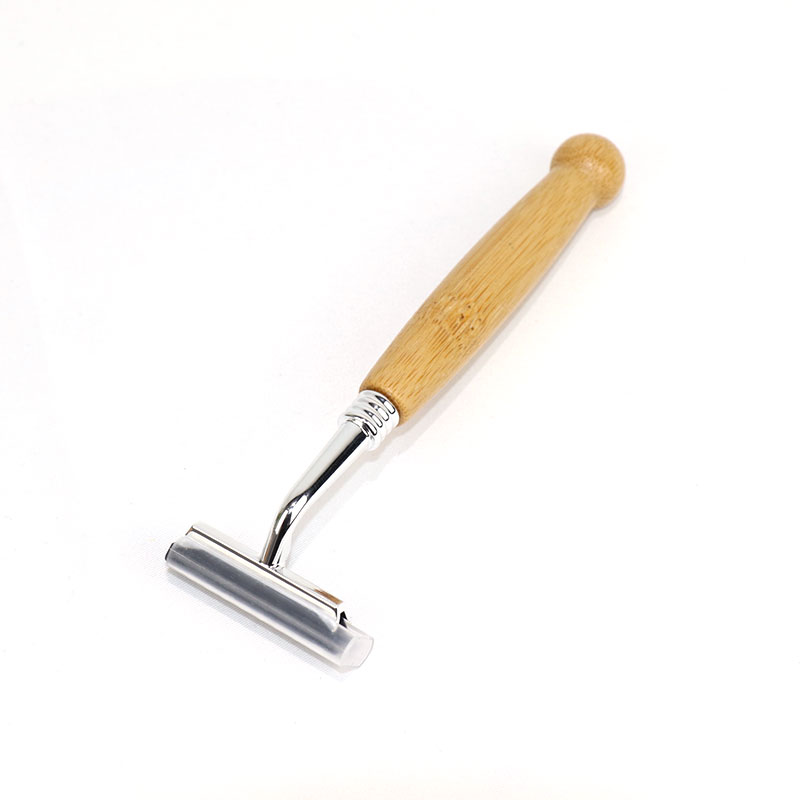 New Arrival 1pcs Bamboo Razor Non-disposable Stainless Steel Razor Replaceable Razor Head Retro Beard Knife Men Shaving old style razor