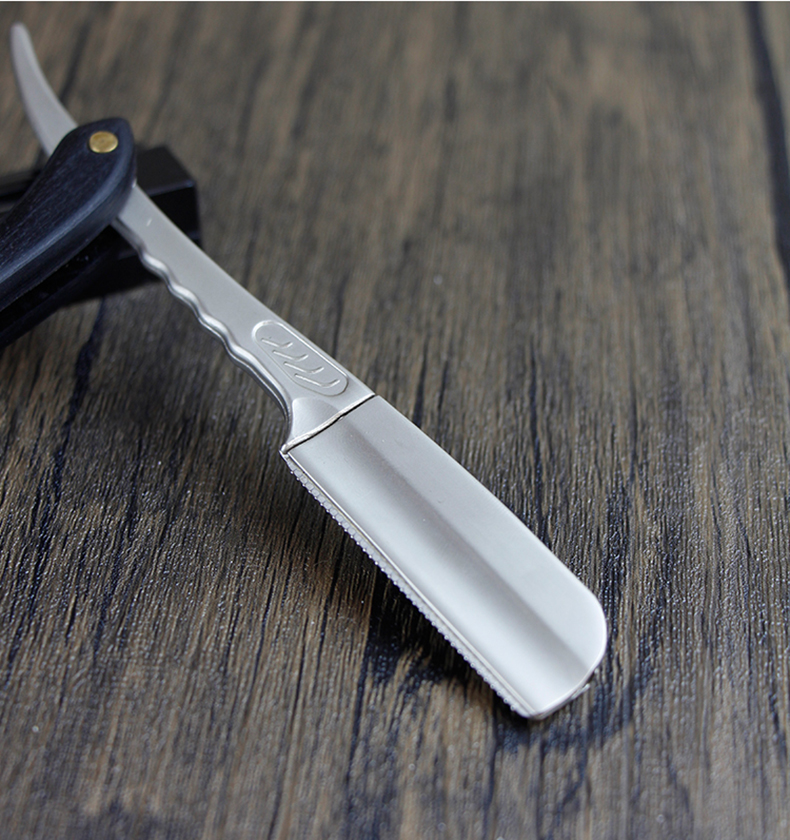 New Arrival Wood Handle Zinc Alloy Men's Razor Holder Professional Barber Hair Cut Razors Changeable Blade Type Shaving Knife Holder
