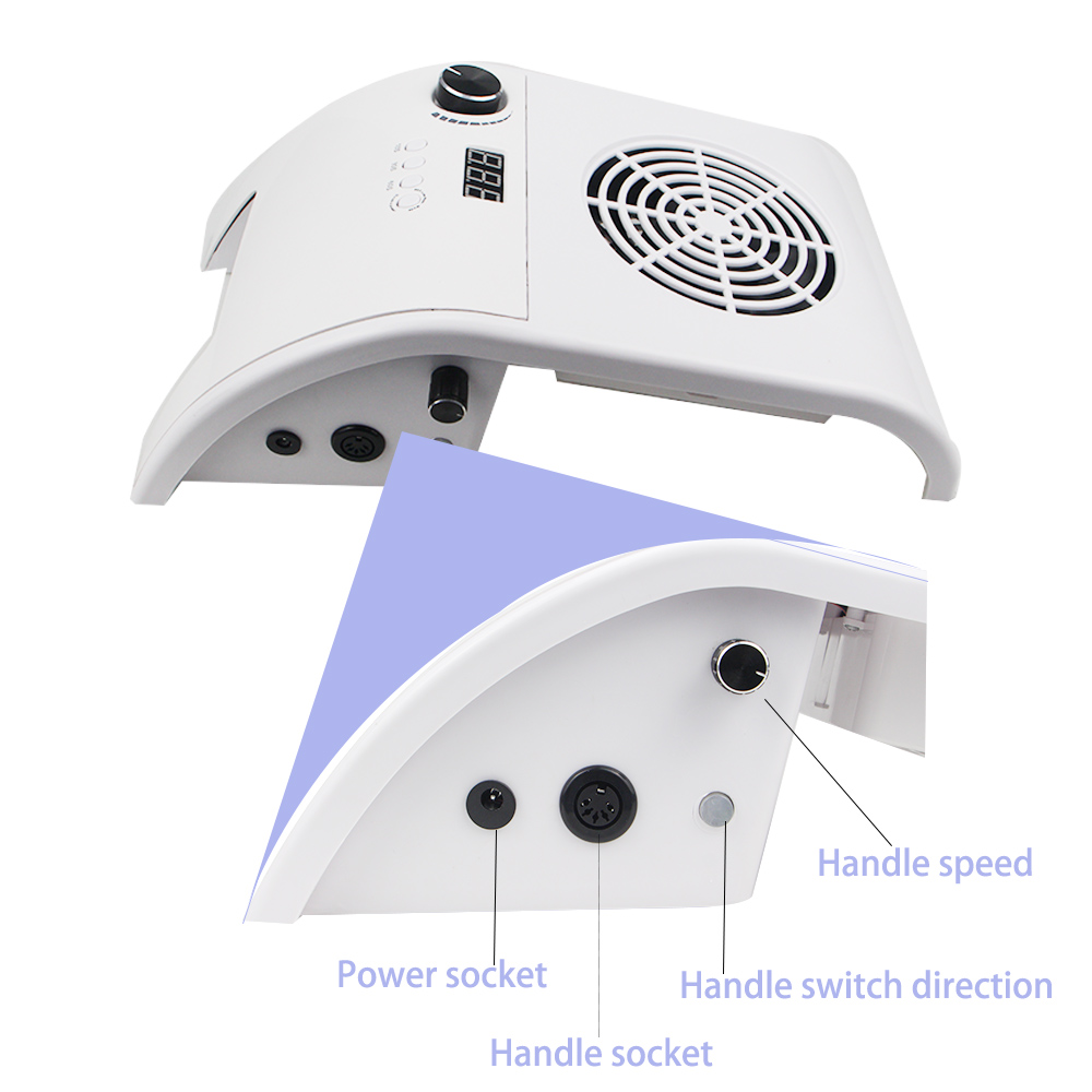 New Arrival Multifunctional 3 in 1 Silent 35000RPM Manicure Machine Powerful Vacuum Cleaner 48W UV LED Nail Lamp Quickly Dry All Nail Polish view 9