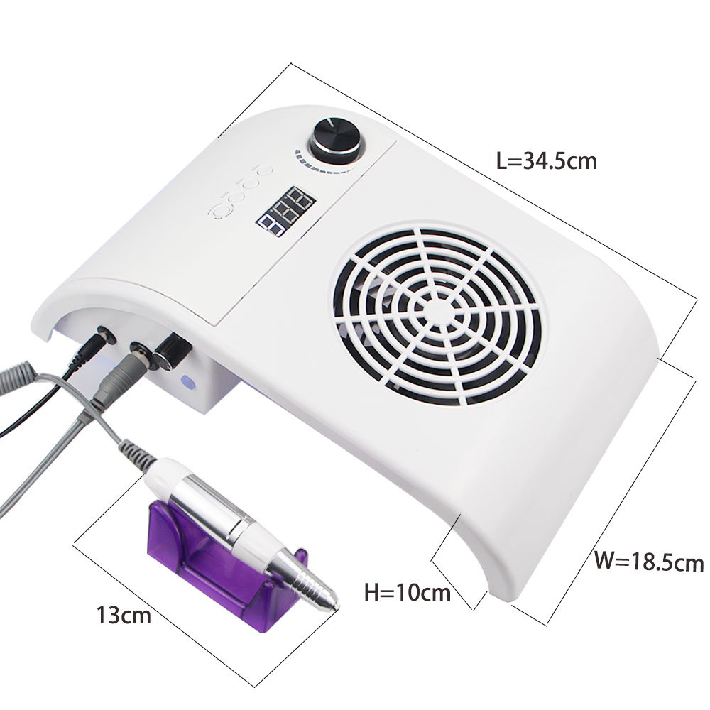 New Arrival Multifunctional 3 in 1 Silent 35000RPM Manicure Machine Powerful Vacuum Cleaner 48W UV LED Nail Lamp Quickly Dry All Nail Polish view 6