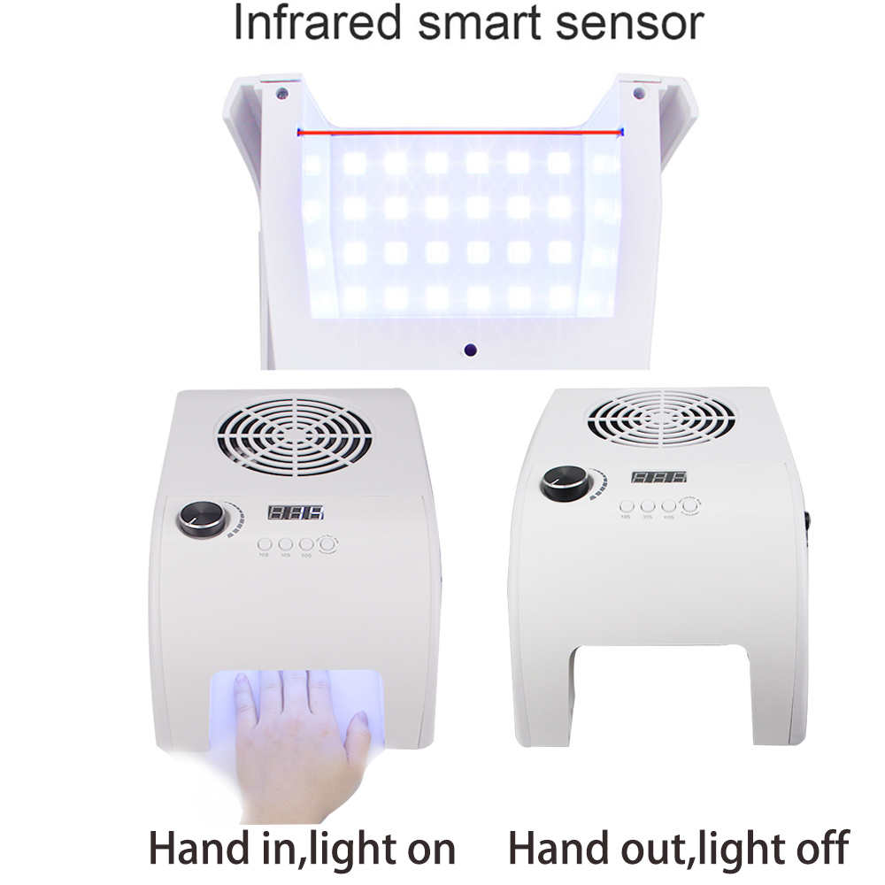 New Arrival Multifunctional 3 in 1 Silent 35000RPM Manicure Machine Powerful Vacuum Cleaner 48W UV LED Nail Lamp Quickly Dry All Nail Polish view 5