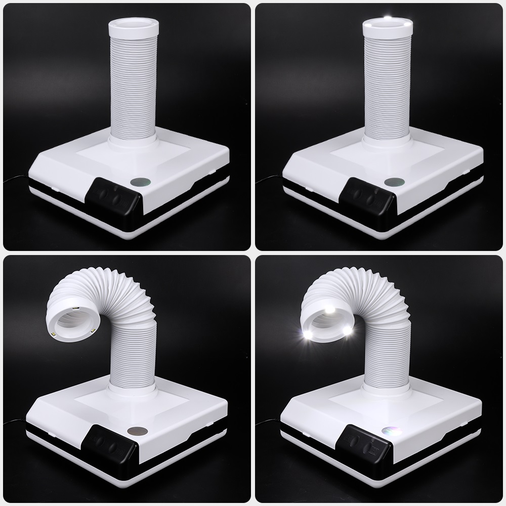 New Arrival 60W Strong Nail Dust Collector Suction Dust Cleaner Retractable Elbow Design Fan Vacuum Cleaner Nail Manicure Dust Collector view 3