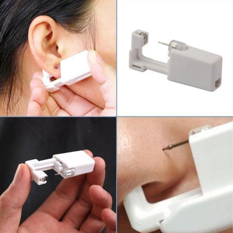 1pc Disposable Ear Piercing Device, Low Pain Piercing Artifact, Hypoallergenic Ear Nail Gun Piercing, Professional Painless Ear Piercing, Automatic Hand-piercing Tool view 2