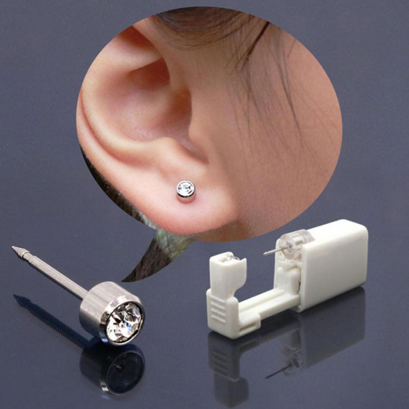 1pc Disposable Ear Piercing Device, Low Pain Piercing Artifact, Hypoallergenic Ear Nail Gun Piercing, Professional Painless Ear Piercing, Automatic Hand-piercing Tool