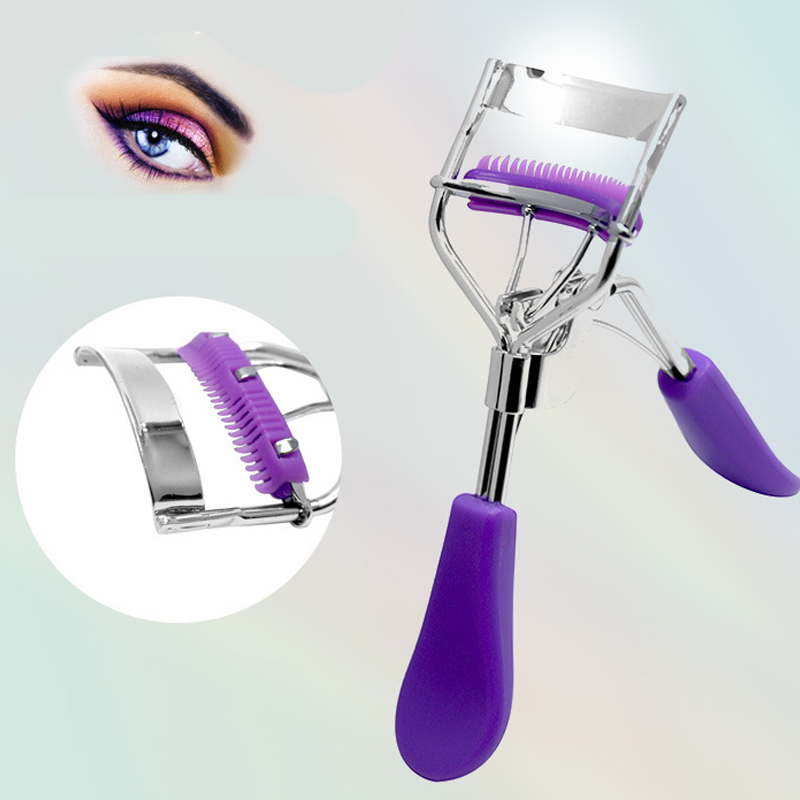 1PC Comb Eyelash Curler Professional Eyelash Curler Folding False Eyelashes Auxiliary Eyelash Curling Clip Small Makeup Tools view 2