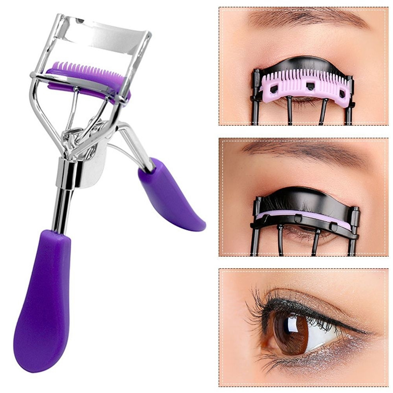 1PC Comb Eyelash Curler Professional Eyelash Curler Folding False Eyelashes Auxiliary Eyelash Curling Clip Small Makeup Tools