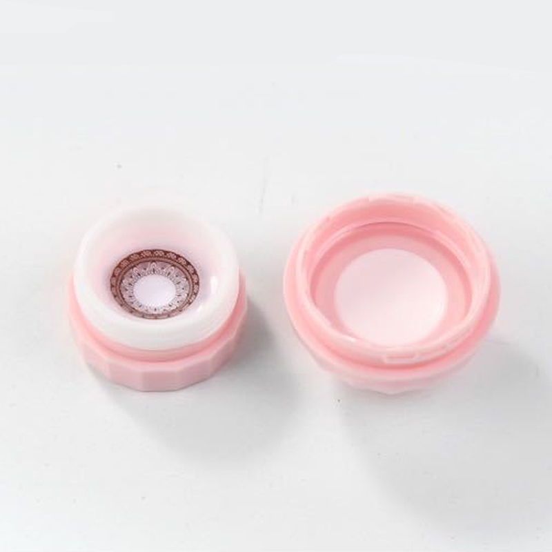 New Arrival Rotating Lipstick Style Contact Lens Case Temperament Noble Contact Lenses Box with Mirror Travel Mini Case