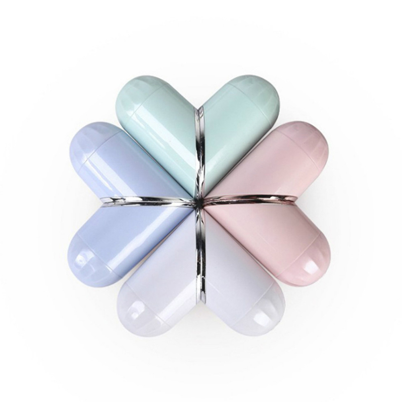 New Arrival Rotating Lipstick Style Contact Lens Case Temperament Noble Contact Lenses Box with Mirror Travel Mini Case