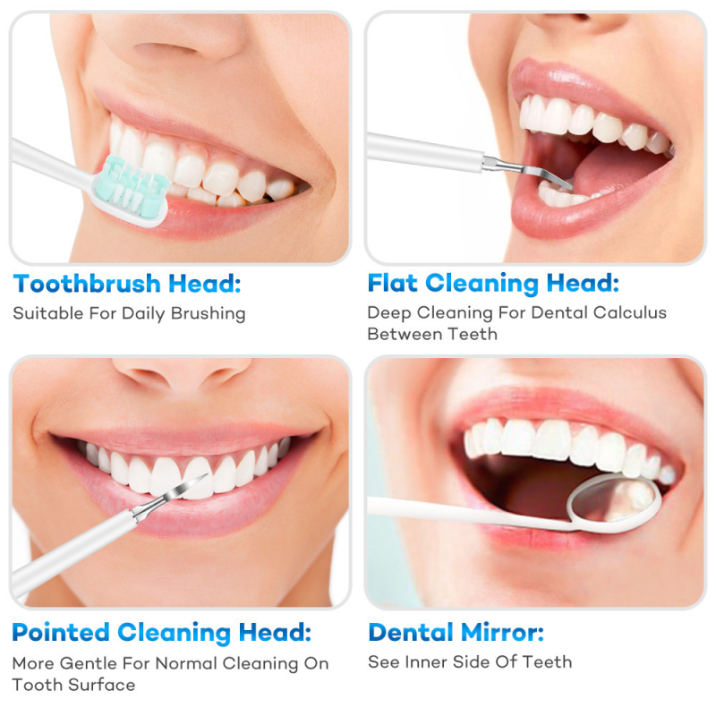 Electric Dental Calculus Remover Dental Cleaning Device Teeth Cleaner 5 gears IPX7 Waterproof Tooth Whitening Irrigator Remove Tartar Scaler Teeth Care