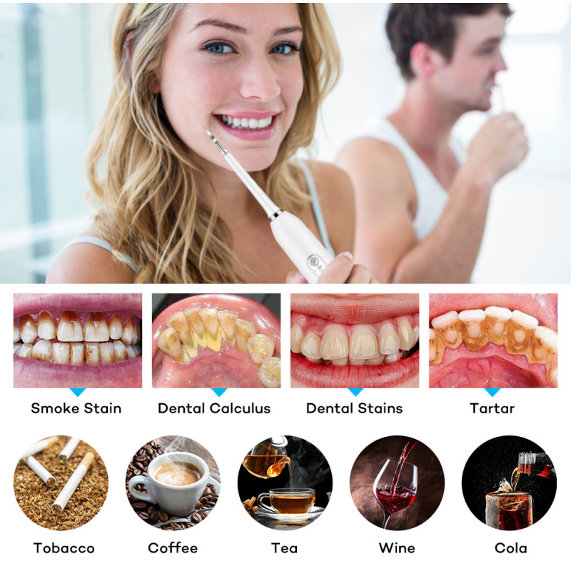 Electric Dental Calculus Remover Dental Cleaning Device Teeth Cleaner 5 gears IPX7 Waterproof Tooth Whitening Irrigator Remove Tartar Scaler Teeth Care