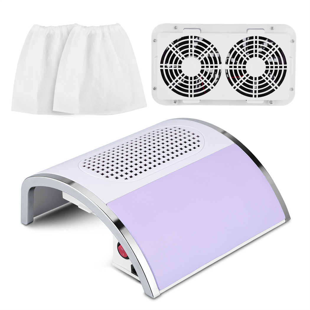 80W Nail Dust Collector Fan Vacuum Cleaner Manicure Machine Strong Power & 2 Dust Collecting Bag Salon Nail Art Tool view 10
