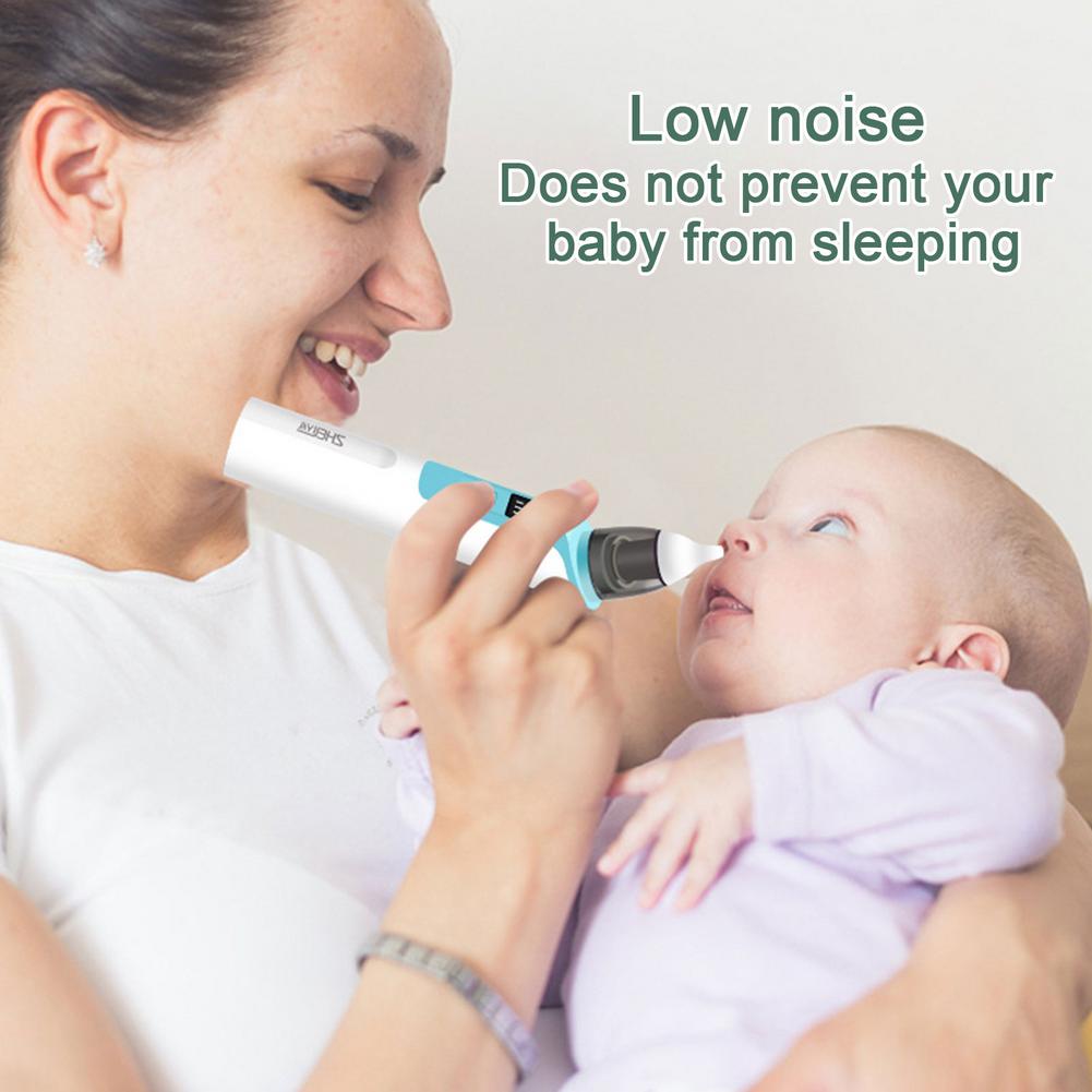 Baby Nasal Aspirator Infant Nose Sucker Aspirator Electric Nose Cleaner Infants Clean Up Nasal Congestion Newborn Children Home