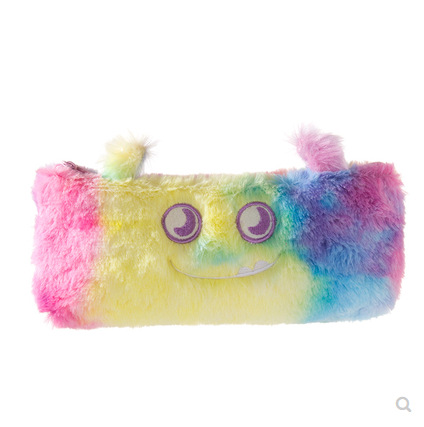 Little Monster Gradient Plush Pencil Bag Cute fashion Plush Zipper Pencil Bag School Office Supplies Stationery Pouch Purse Storage
