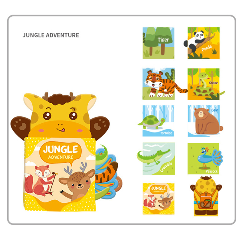 Hand Puppet Fabric Books Newborn Baby Educational Cloth Book Kids Early Learning Develop Cognize Reading Puzzle Book Toys
