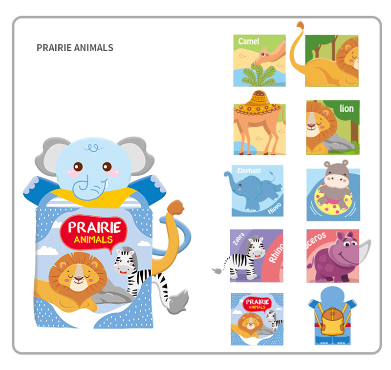 Hand Puppet Fabric Books Newborn Baby Educational Cloth Book Kids Early Learning Develop Cognize Reading Puzzle Book Toys