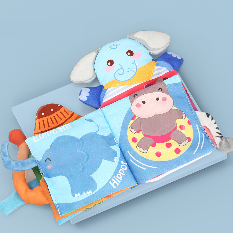 Hand Puppet Fabric Books Newborn Baby Educational Cloth Book Kids Early Learning Develop Cognize Reading Puzzle Book Toys
