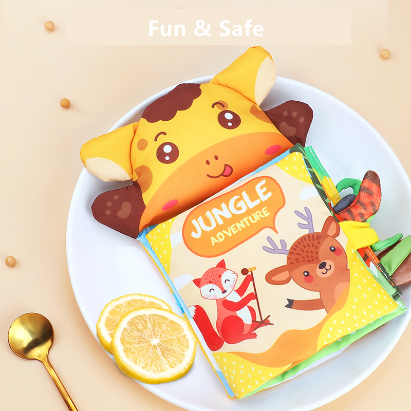 Hand Puppet Fabric Books Newborn Baby Educational Cloth Book Kids Early Learning Develop Cognize Reading Puzzle Book Toys