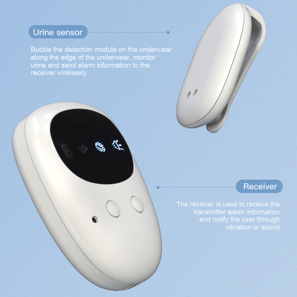 Wireless Bedwetting Alarm Pee Alarm with Receiver & Clip-on Transmitter for Kids Potty Training Elder Care Sound Reminding Potty Training Watch Baby & Maternity Products