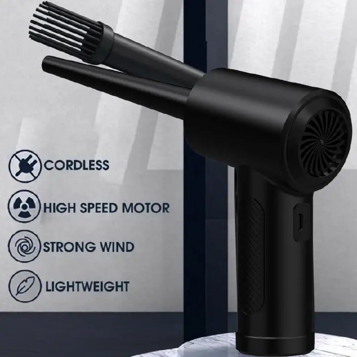 High-power Wireless Dust Blower Car Dust Collector Home Computer Keyboard Cleaning Dust Blower Wireless Hair Dryer