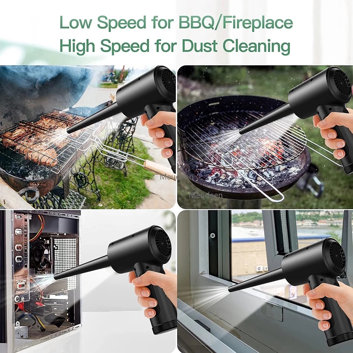 High-power Wireless Dust Blower Car Dust Collector Home Computer Keyboard Cleaning Dust Blower Wireless Hair Dryer