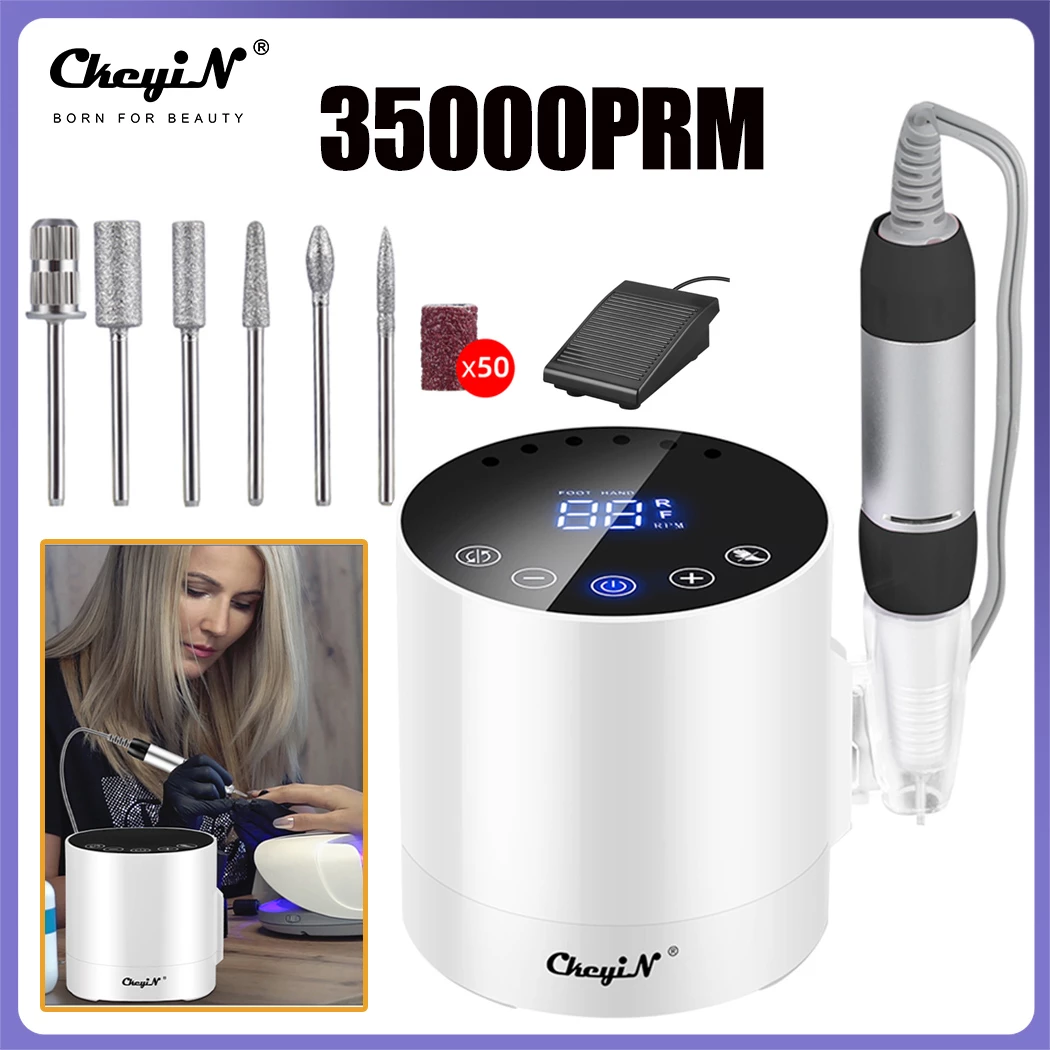 35000RPM Electric Nail Drill Machine For Manicure Nail File Polishing Nail Polisher Cutter Nail Art Salon Tools Low Noise