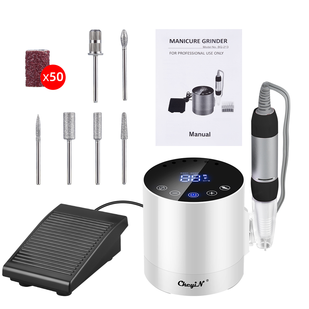 35000RPM Electric Nail Drill Machine For Manicure Nail File Polishing Nail Polisher Cutter Nail Art Salon Tools Low Noise view 3