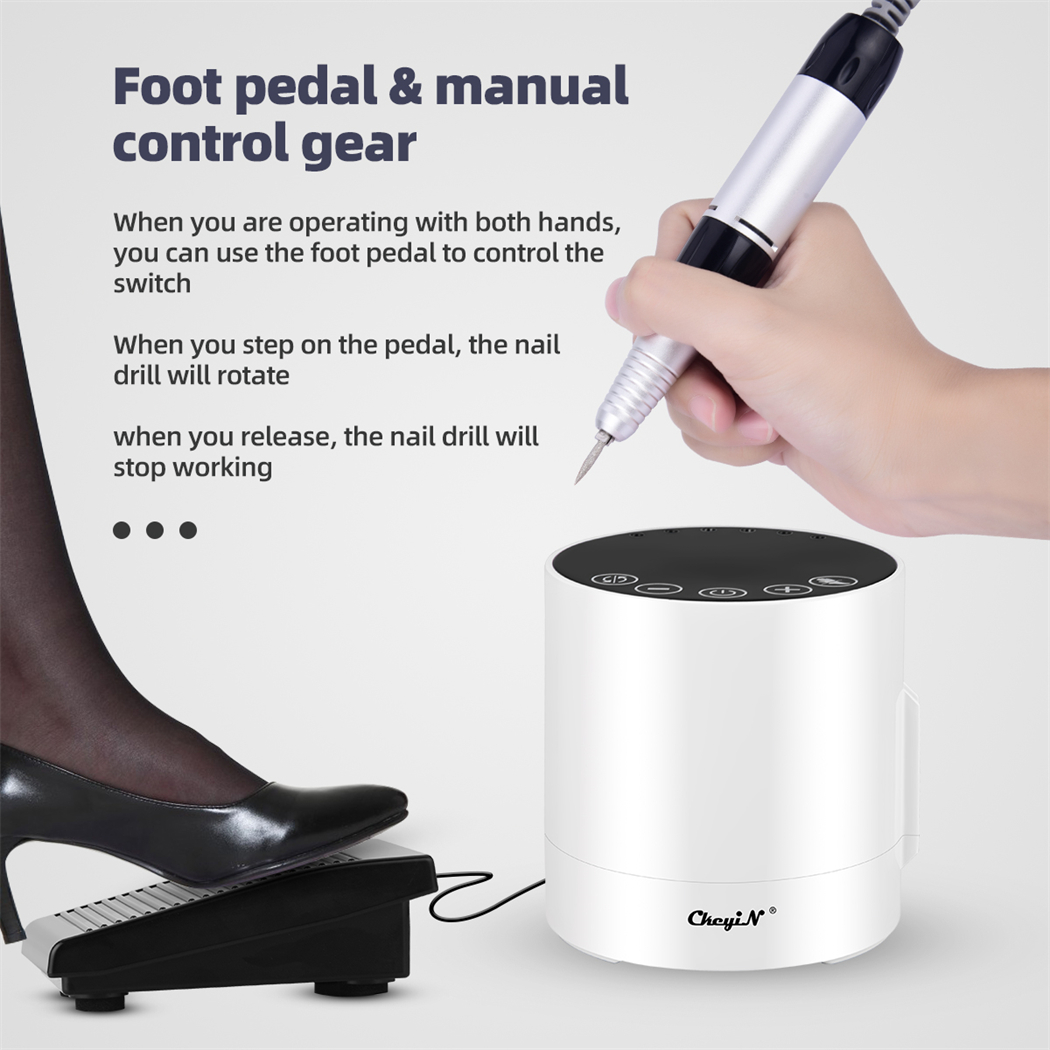 35000RPM Electric Nail Drill Machine For Manicure Nail File Polishing Nail Polisher Cutter Nail Art Salon Tools Low Noise view 6