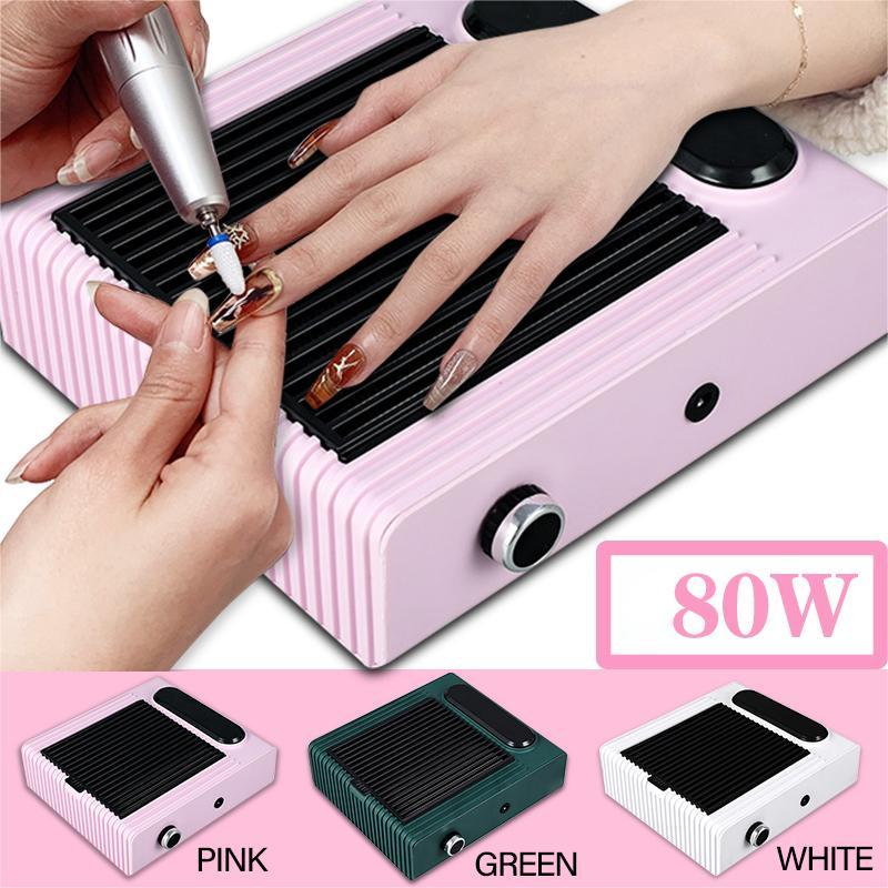 Upgrade 180W Powerful Nail Dust Vacuum Cleaner Adjustable Suction Nail Dust Collector With Reusable Filter For Nail Art Salon