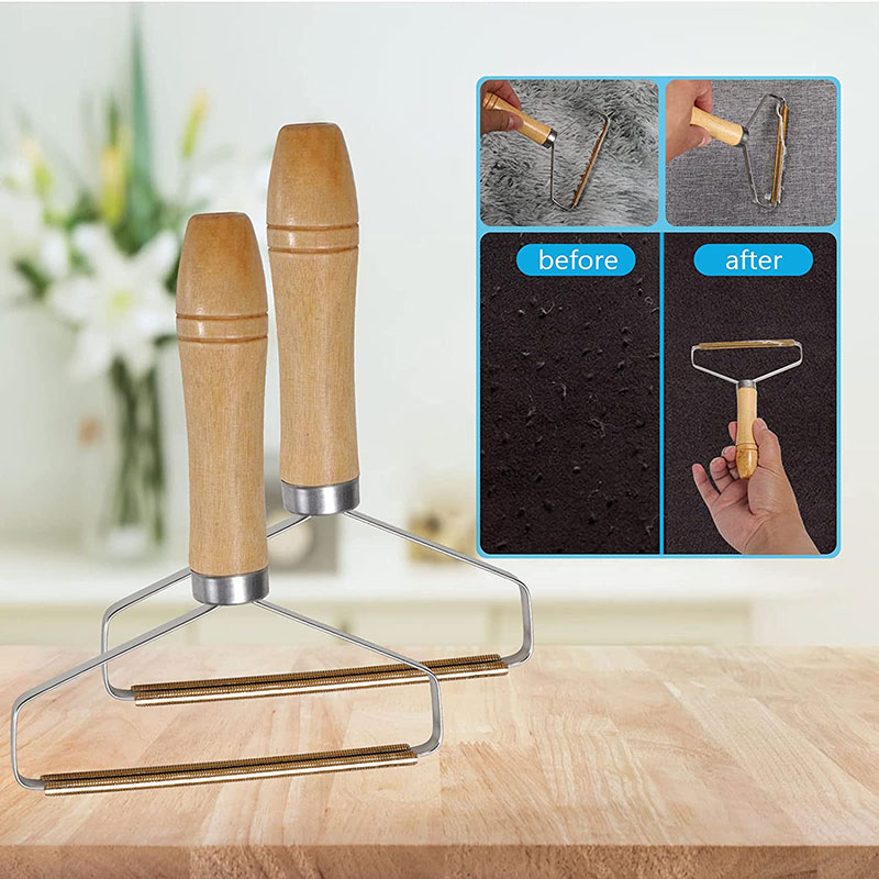 2 PCS Portable Manual Hair Removal Agent Carpet Wool Coat Clothes Shaver Brush Tool Coat Double Sided Hair Removal Ball Knitting Tool