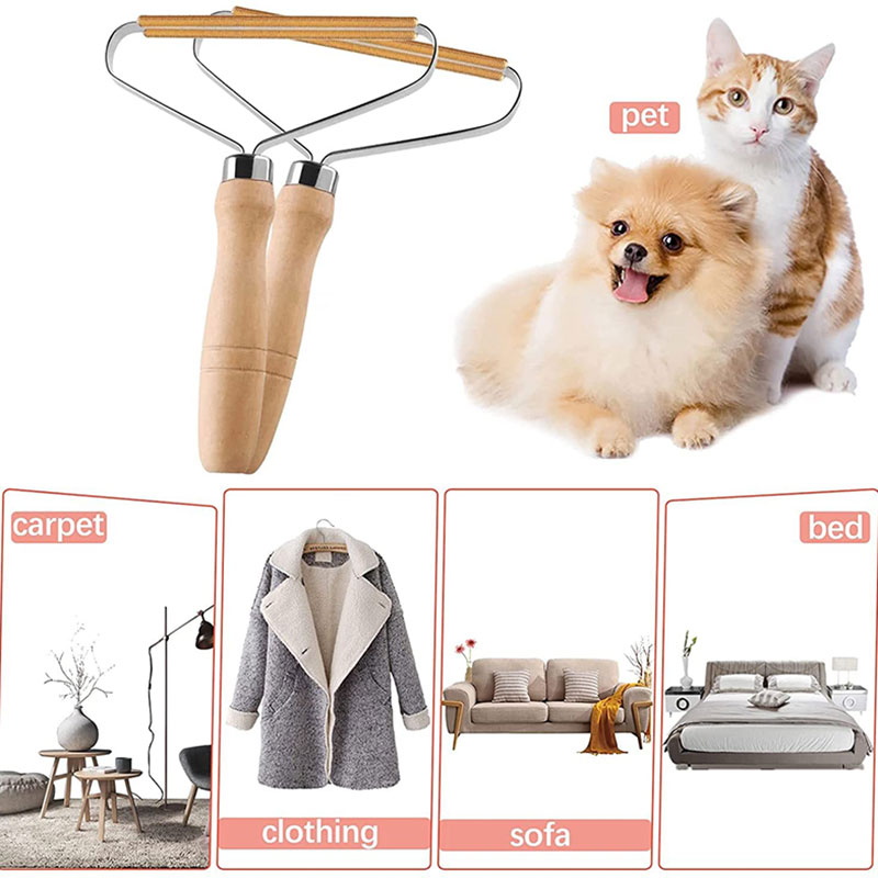 2 PCS Portable Manual Hair Removal Agent Carpet Wool Coat Clothes Shaver Brush Tool Coat Double Sided Hair Removal Ball Knitting Tool